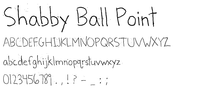 Shabby Ball Point font